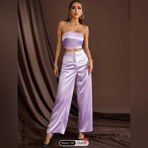 Purple Satin Set
